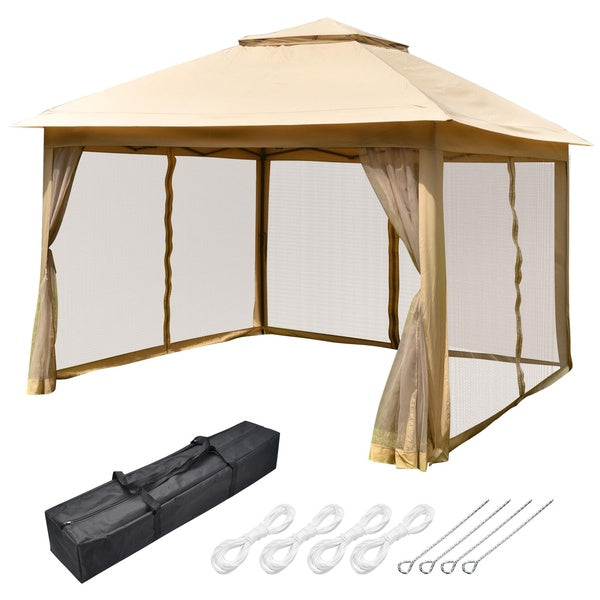 Yescom 11x11ft Pop-Up Gazebo Tent with Netting Carry Bag Carry Bag Party Home Backyard