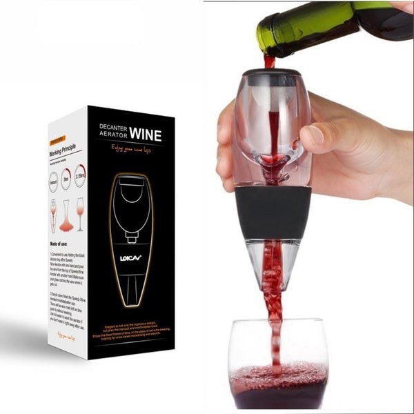 Wine Aerator Decanter Pourer with Strainer for Sediment Stand Travel Bag Diffuser Airarator Filter Aireators Pour Airrater for Red and White Wine Chr