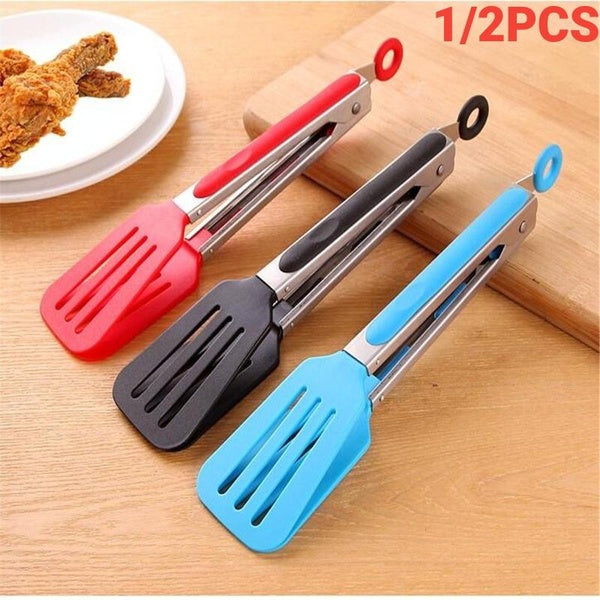 Silicone BBQ Griller Pince Cuisine Cuisson Salade Pain Servir Pince Antiadhésive Barbecue Pince Pince En Acier Inoxydable Outils Gadgets