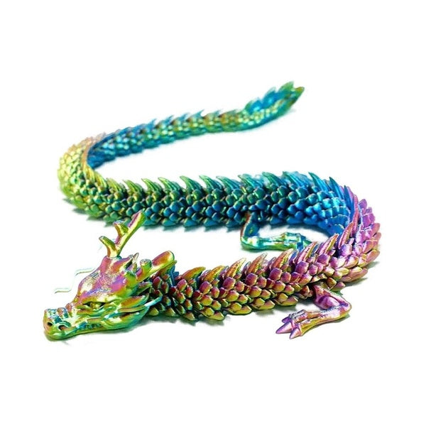 3D Printed Dragon Chinese Dragon Fidget Toys Full Body Joints Moved, Surprise Gifts for Home Office Desk Decor