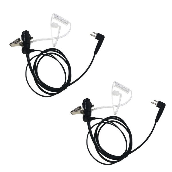 LSENG Oreillette pour talkie-walkie, 2,5 mm-3,5 mm 2 broches Covert Air Tube acoustique pour talkie-walkie avec micro PTT, compatible avec les radios