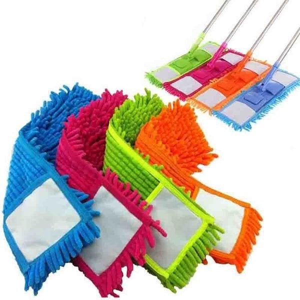 Coral Household Flat Mop Microfiber Dust Cleaning Pad Mop Head Floor Cleaner