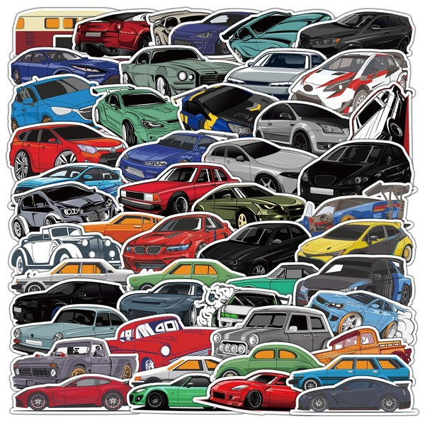 10-50pcs Non-repetitive sports racing car stickers graffiti stickers for DIY luggage laptops skateboards motorcycles bike stickers