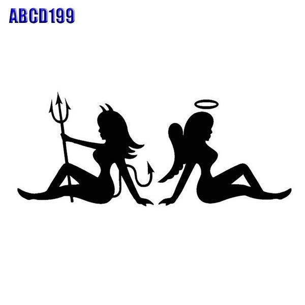 Angel and devil cars stickers 3D vinyl car wrap for auto decals new design accessories automovil decoration cute motorcycle styling diy products In B