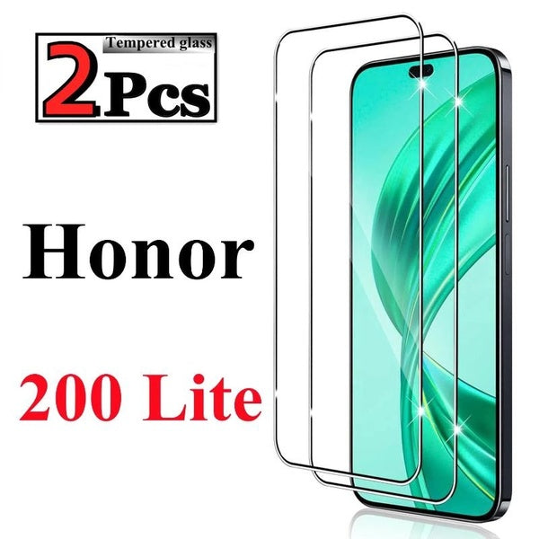 2Pcs HD+ High-quality Tempered Glass For Honor 200 Lite 200 Smart 90 Lite 90 Smart Honor X5b X5b Plus X6a X6b X7a X7b X7c X8a X8b Screen Protector Gl