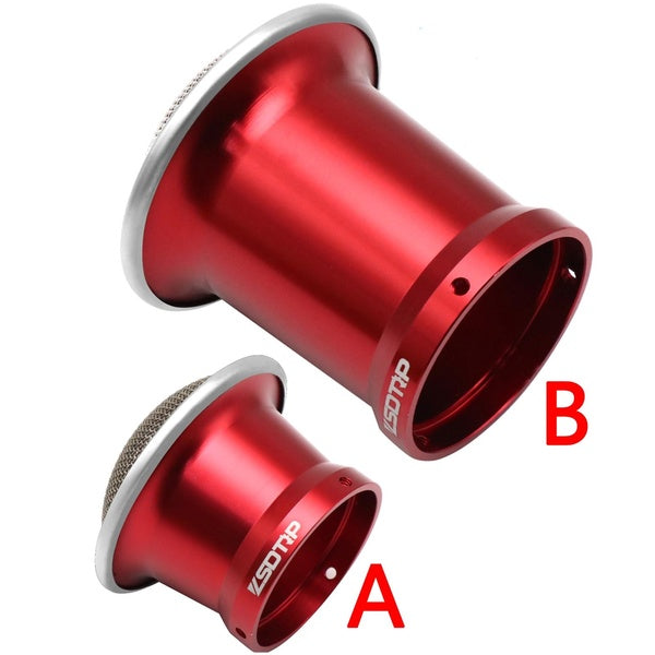 ZSDTRP Carburetor Air Filter Clean Velocity Stack 50-55mm Short -Long CNC Aluminium Alloy With SUS304 Mesh For PW. K 21-34mm Carb Moped Pit Dirt Bike