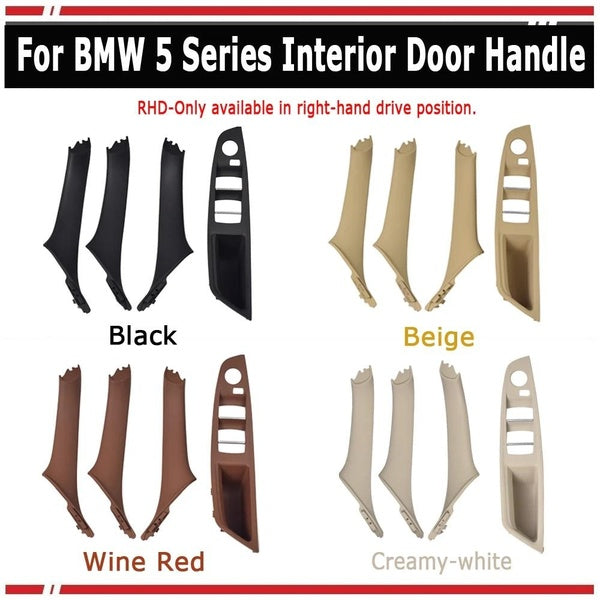 4 pièces-ensemble conduite à droite RHD pour BMW série 5 F10 F11 520 525 poignée de porte intérieure de voiture panneau de porte intérieure tirer rev