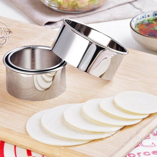 3pcs-lot Stainless Steel Round Dumplings Molds Set Cutter Maker Cookie Pastry Wrapper Dough Cutting Tool Kitchen Gadgets WB 057