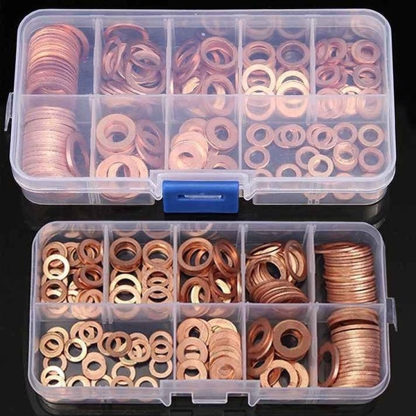 M5-M14 Copper Gasket Nut & Bolt Sets Fastener Screw Washers Sets