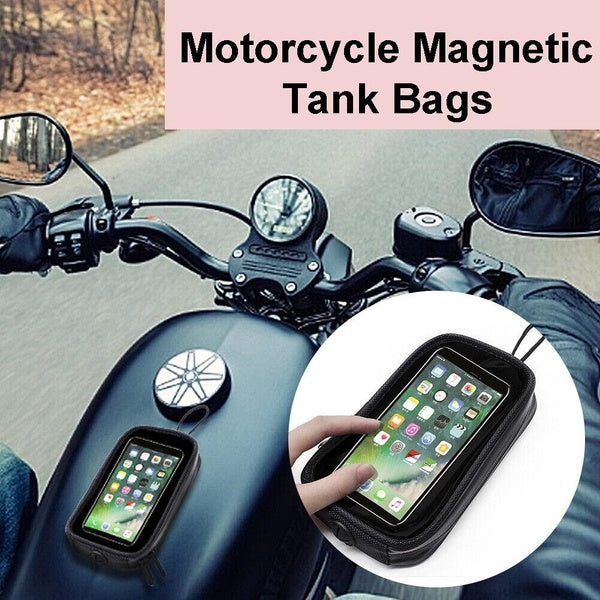 Universal Motorcycle Magnetic Tank Bags Waterproof Mobile Phone Seat Touch Screen Motorcycle Bags Strong Magnets Phone Case Accessories