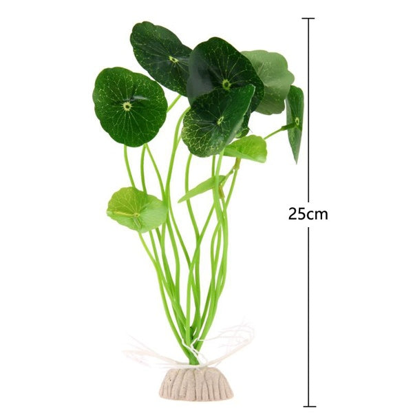 1 PC En Plastique Feuille De Lotus Herbe Plantes Artificielle Aquarium Décorations Plantes Fish Tank Herbe Fleur Ornement Décor
