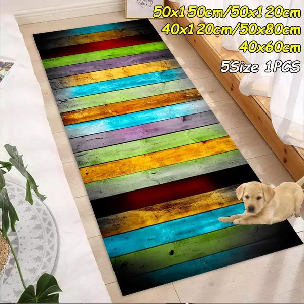3D Vintage Wood Grain Carpet Anti-slip Area Rug Livingroom Bedroom Carpet Kitchen Bath Floor Mats Outdoor Doormat Floor Mat 5 Sizes(40X60CM-50X80CM-4
