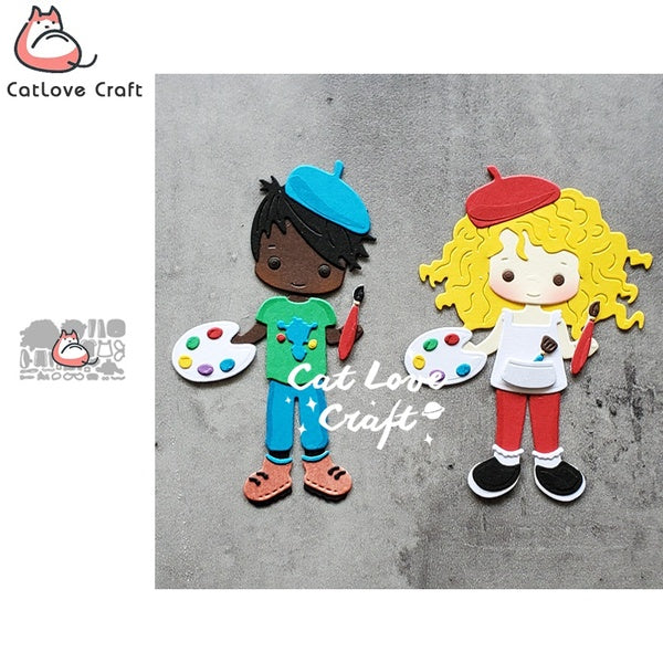 Catlove peintre artiste métal matrices de découpe Scrapbooking moule pochoir découpes carte faisant bricolage artisanat gaufrage nouveaux matrices po