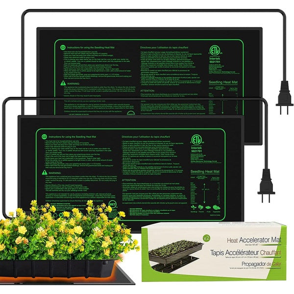 Seedling Heat Mat for Seed Starting, 3" x 20.75"-10" x 20.75" Waterproof Heating Pad for Indoor Plants Germination Hydroponic, Beer Brewing Fermentat