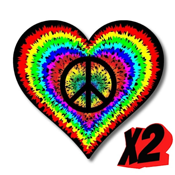 Hippie Peace Sign Logo Sticker Decal Love Hippie Symbol Car Bumper Window
