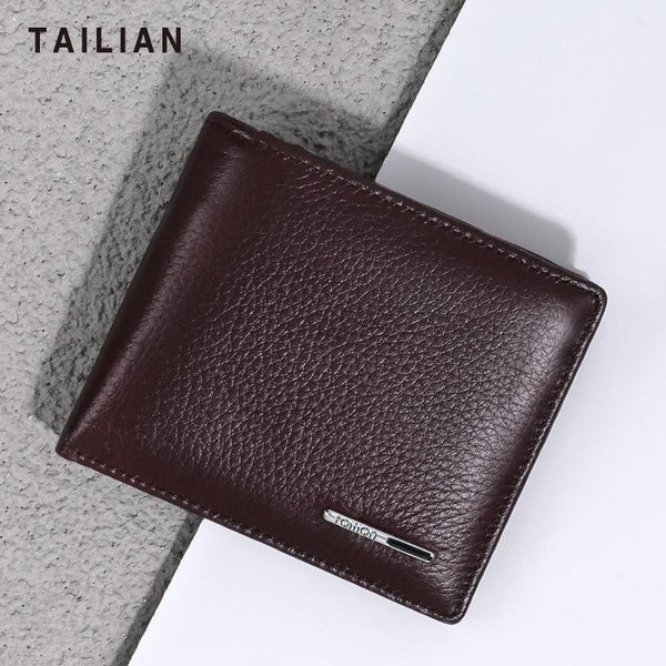 Portefeuille en cuir à glissière pour hommes Nouveau portefeuille multi-cartes créatif