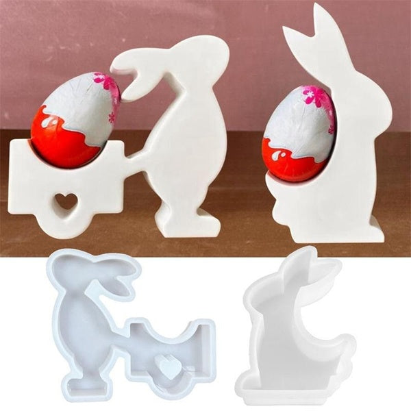 DIY Decorative Easter Bunny Egg Holders Silicone Molds