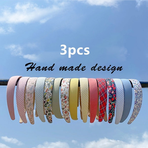3pcs Hairband Woman Plaid Hair Bands Hairbands Womens Hair Accessories Headbands For Girls Matron Inn