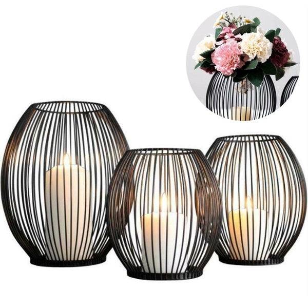 Birdcage Shape Candle Holder Lantern Candlestick Home Vintage Candelabra Wedding Dining