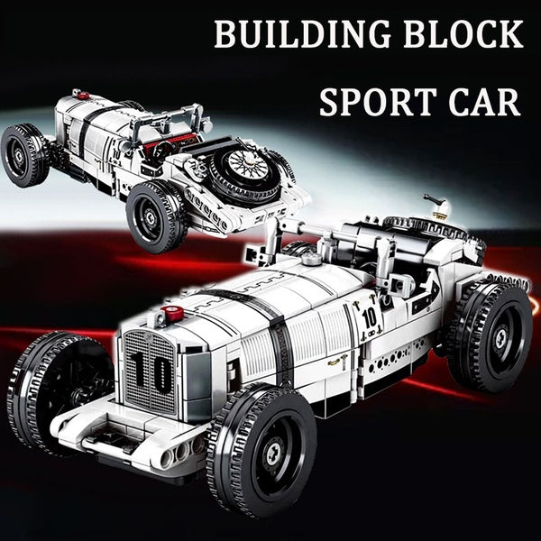 New Super Sport Vintage Car Model Building Block Educational Assembly Toy Children Gift