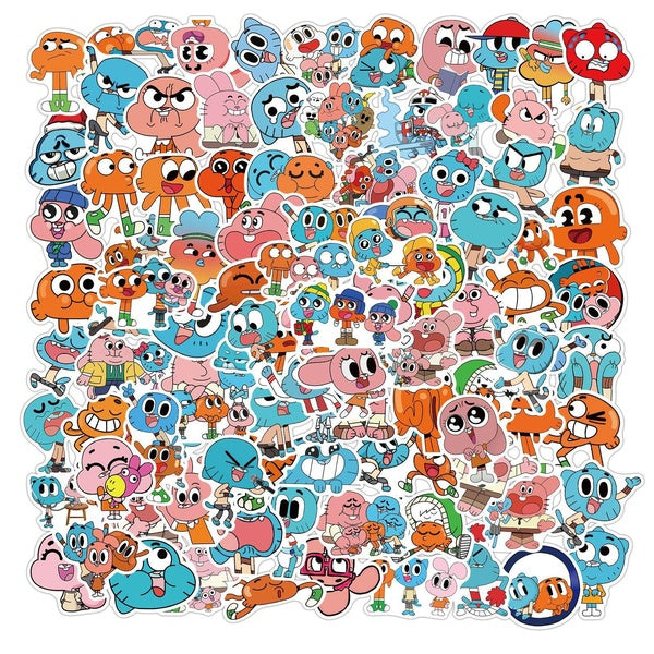 10PCS-50Pcs The Amazing World of Gumball Sticker Cartoon Anime Graffiti Stickers For Moto Car & Suitcase Cool Laptop Stickers Skateboard Sticker