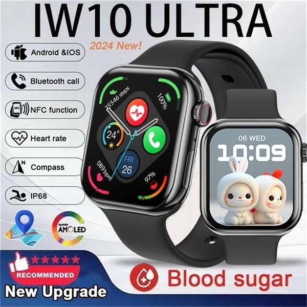 Watch 10 Smart Watch Men Body Temperature BT Call NFC Always on Display GPS Sport Watch Women Smartwatch for Apple Android Gift