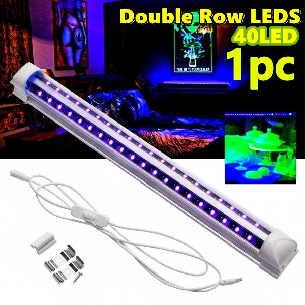 Nouveau LED UV Ultraviolet Strip Tube Light Bar 40 LED UV Noir Luminaires Black Light Bar LED Strip Lights Tube Party Home Decor-1PC