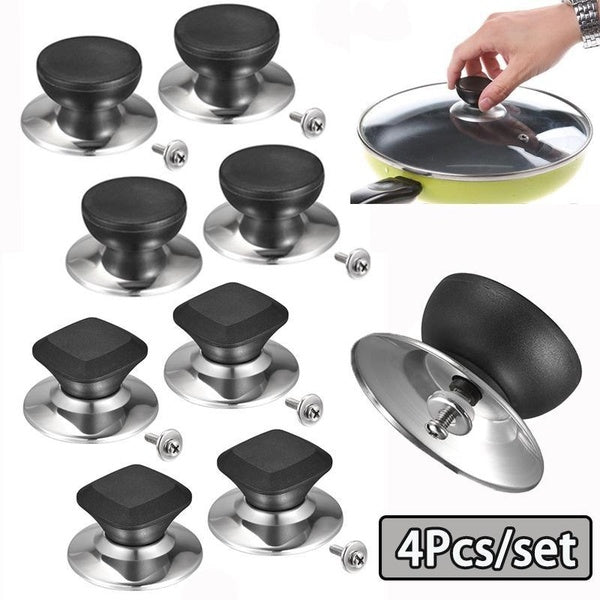 New 4Pcs 2 Sizes Kitchen Cookware Pot Pan Lid Hand Grip Knobs Handle Cap Cover Replacement Kit