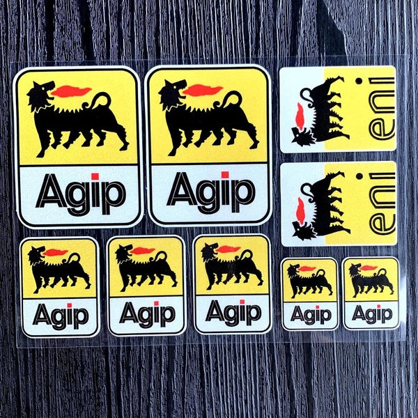 AGIP Eni Oil Lubricants Laminated Stickers Graphics Ducati Decals