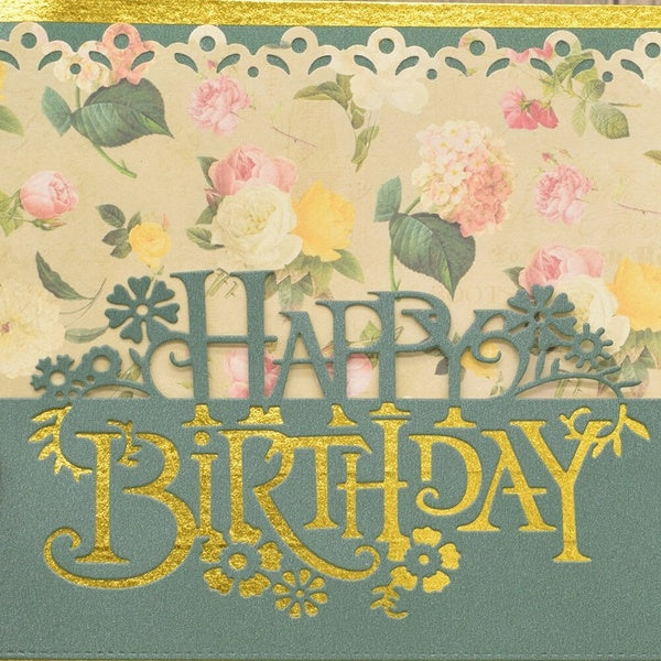 Hot Sell Happy Birthday Letter Metal Cutting Dies Words for Scrapbooking Album Birthday Card Making Paper Embossing Die Cuts