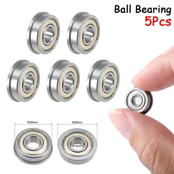 F6000ZZ roulement à billes à bride 10x26x8mm (diamètre intérieur x diamètre extérieur x épaisseur) roulements chromés blindés 5 pièces