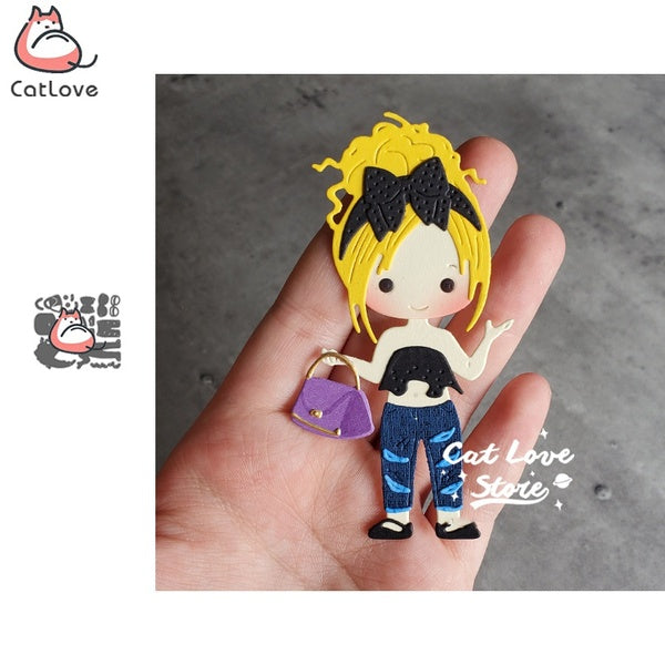 Catlove été mode fille métal coupe matrices Scrapbooking pochoir découpes fabrication de cartes bricolage artisanat gaufrage nouvelles matrices pour