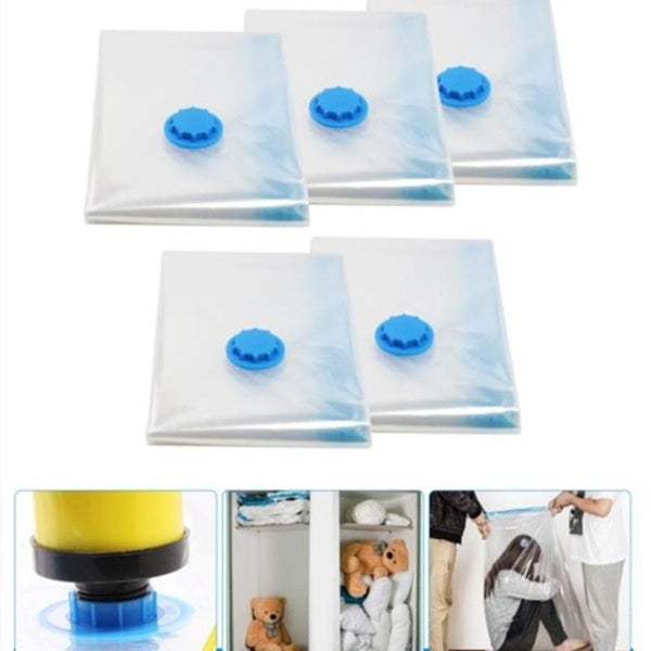 1PCS Vacuum Compression Bag Storage Bag With Valve Transparent Foldable Household Storage Bag Clothing Storage Bag Vacuum Bag