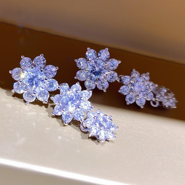 Boucles d'oreilles pendantes en cristal et zircone cubique, 1 paire, accessoires pour femmes, fiançailles, mariage, mariée