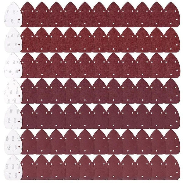 70 PCS Souris Détail Ponceuse Papier Abrasif Papier Abrasif Assortiment 40-60-80-120-180-240-320 Grains
