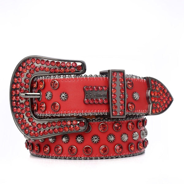 Punk Rock Rhinestones Belt Fashion Bling Diamond Studded Belts Luxury Designer for Women Men Jeans Western Ceinture Femme