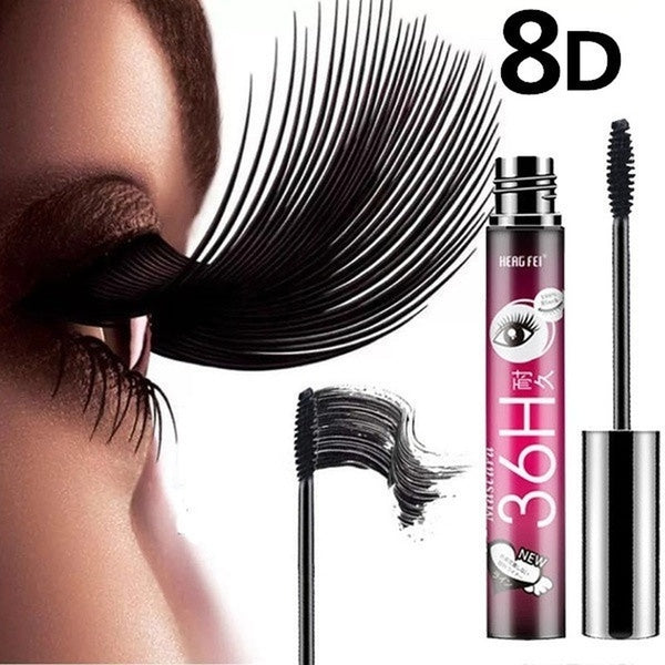 New 8D Silk Fiber Mascara Waterproof and Sweatproof Mascara To Extend Eyelashes Black Thick Eyelash Curling Cosmetics