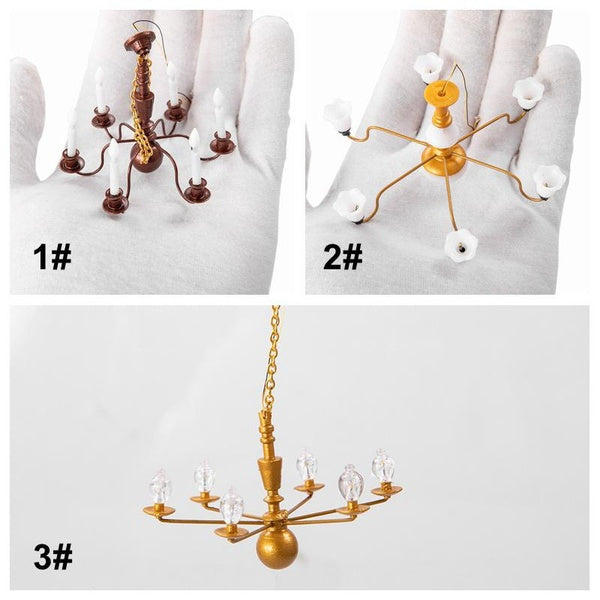 1:87 Scale 3V Model Light Gift Dollhouse Furniture Vintage Miniature Ceiling Lamp Building Model DIY Material Kit