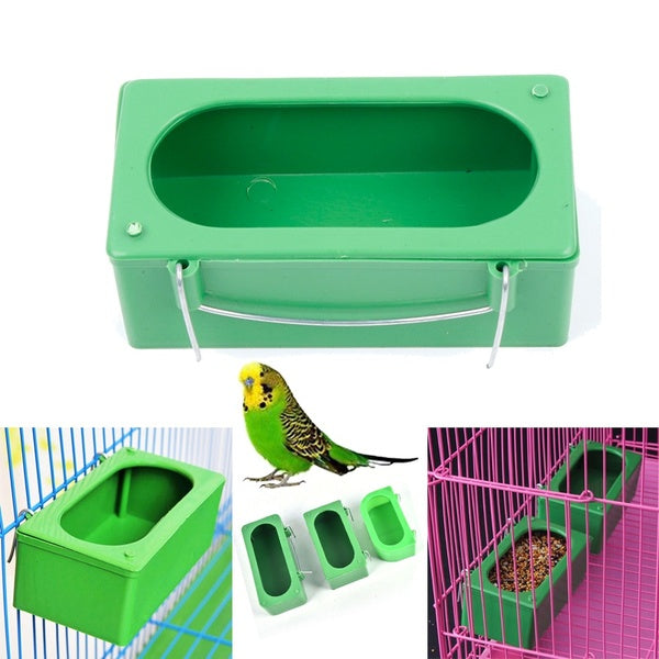 1Pcs Bird Feeder Plastic Food Feeding Box Holder Parrot Pigeon Cage Feeder Bird Feeding Bowl For Food Water Cage Accessories