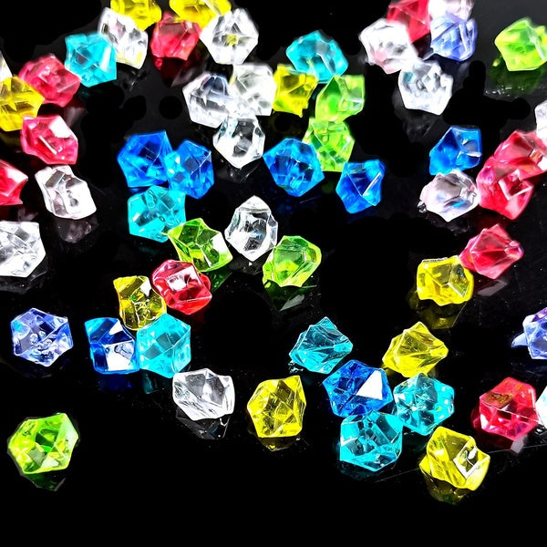 Fake Ice Rocks Table Scatter Crafts for Vase Fillers Halloween Decor Home Decoration Crystal Cubes Stones Acrylic Gems Colorful
