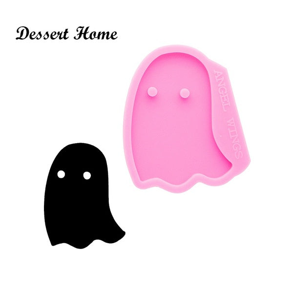DY0905 Super Shiny Christmas Ghost Epoxy Resin Mold for Keychain, Molds Resin DIY Jewelry Craft Tool Casting, Polymer Clay Mould