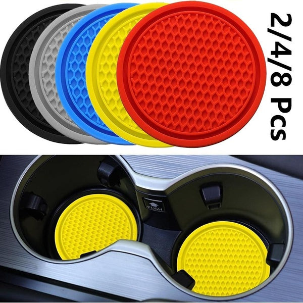 Fashion Car Cup Coaster 2-4-8PCS Universal Non-Slip Cup Holders Embedded in Ornaments CoasterInterior Car Accessories
