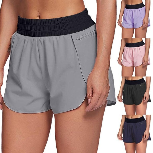 Women Summer Sport Shorts Elastic Waist Fitness Shorts Yoga Shorts Soft Running Gym Shorts