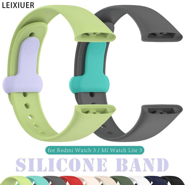 LEIXIUER Silicone Sport Strap for XiaoMi Redmi Watch 3 for Mi Watch Lite 3 Soft Replacement Accessories Wristband Belt Bracelet Band for Mi Redmi Wat Matron Inn