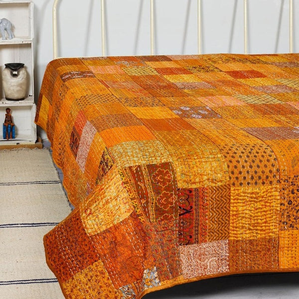 Bohemian Pretty Quilt Kantha Quilt Handmade Vintage Quilts Boho King Size Bedding Throw Blanket Bedspread Quilting Hippie Quilts