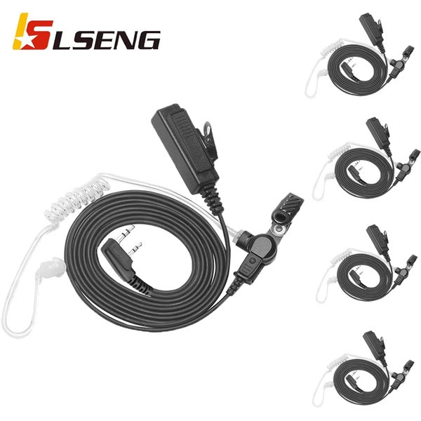 LSENG Talkie-walkie dissimulé acoustique tube d'air casque accessoires de talkie-walkie adaptés aux radios bidirectionnelles Baofeng, Kenwood