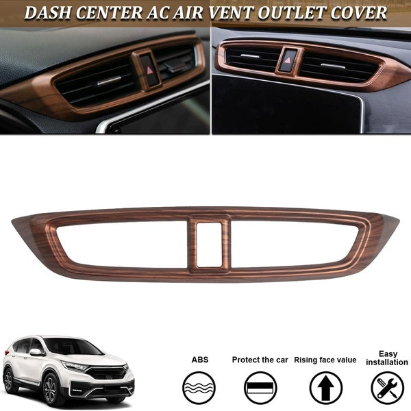 Couvercle de sortie de ventilation ca pour tableau de bord intérieur en Grain de bois de pêche, garnitures moulées pour Honda CR-V 2017 2018 2019 202