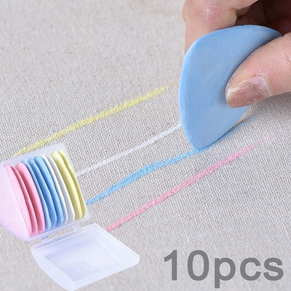 10PCS Clothing Markers DIY Colorful Fabric Tailor's Fabric Chalk Sewing Marking Chalk Dressmaker Sewing Tailors Erasable Sewing Accessory