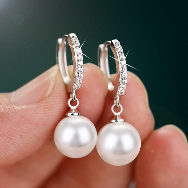 Boucles d'oreilles pendantes de perles de mode exquises pour les femmes élégantes boucles d'oreilles de mariage de mariée bijoux
