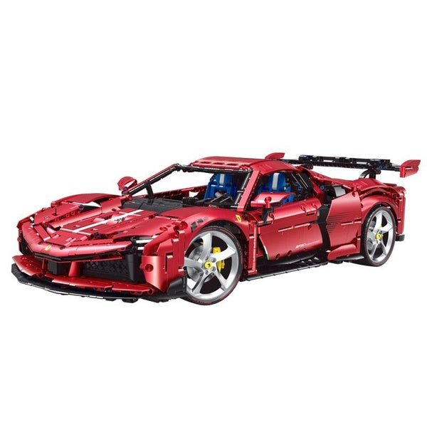 New 3982pcs Red Super Racing Sport Car Model Building Block Brick Educational Assembly Toy Children Boy Gift